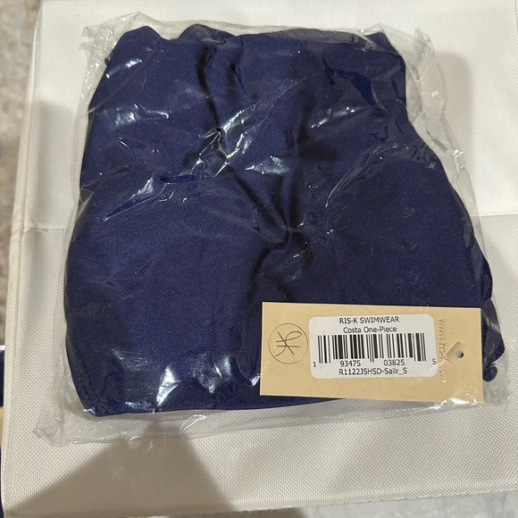 Brand new with tags blue one piece bathing suit - Picture 2 of 3